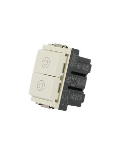 Vimar 16121.B Bouton de fermeture double Blanc Série Idea 2